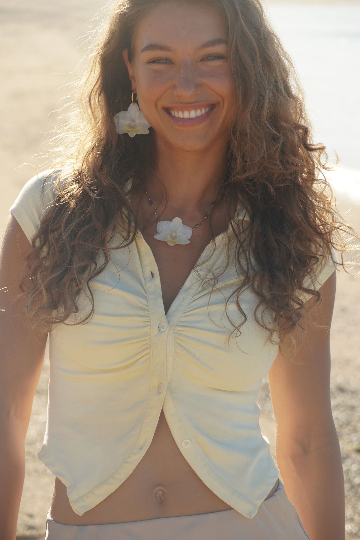 White Orchid Necklace