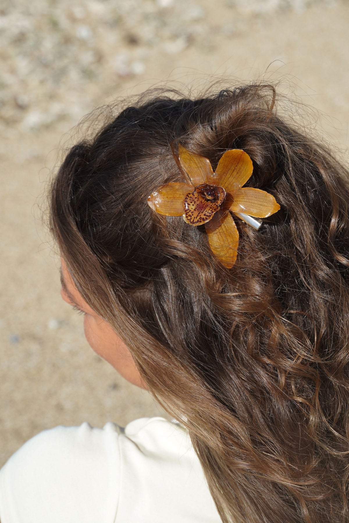 Cymbidium Orchid Hair Clip