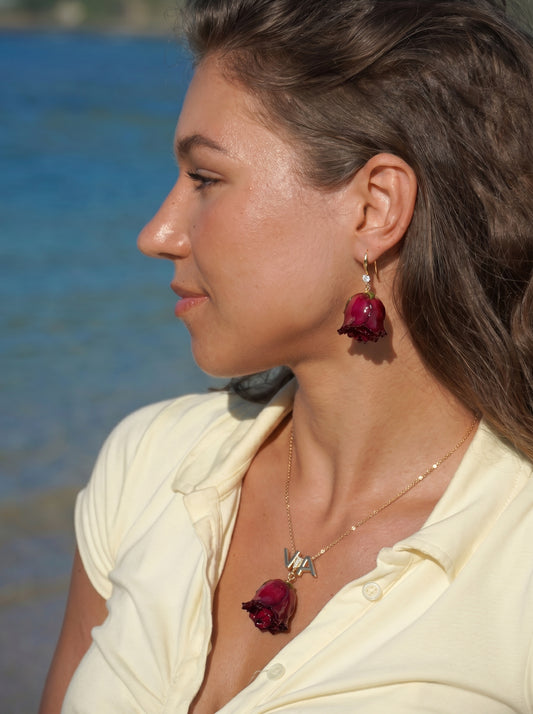 Real Rose Jewelry Set